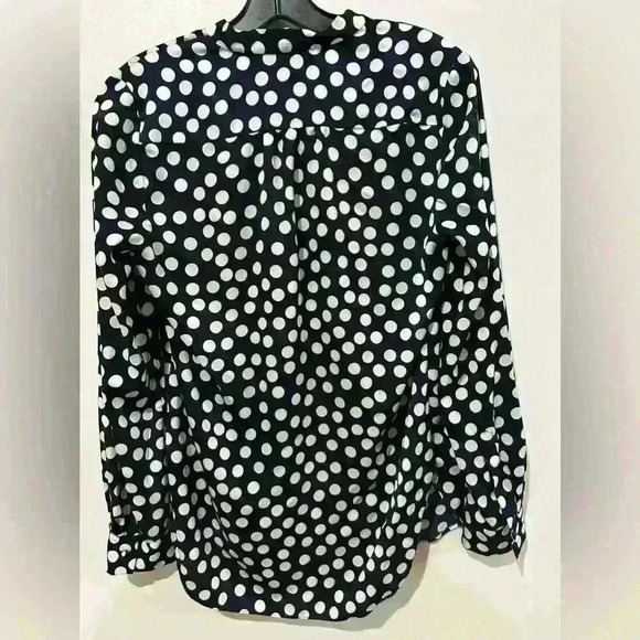 J.Crew Polka Dot Long Sleeve tie neck Blouse size extra small preppy - Picture 2 of 2